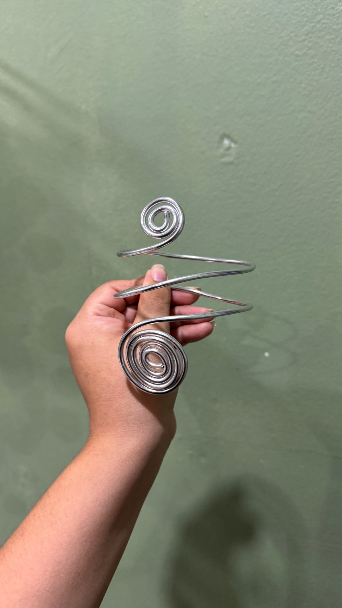 Silver plain arm cuff