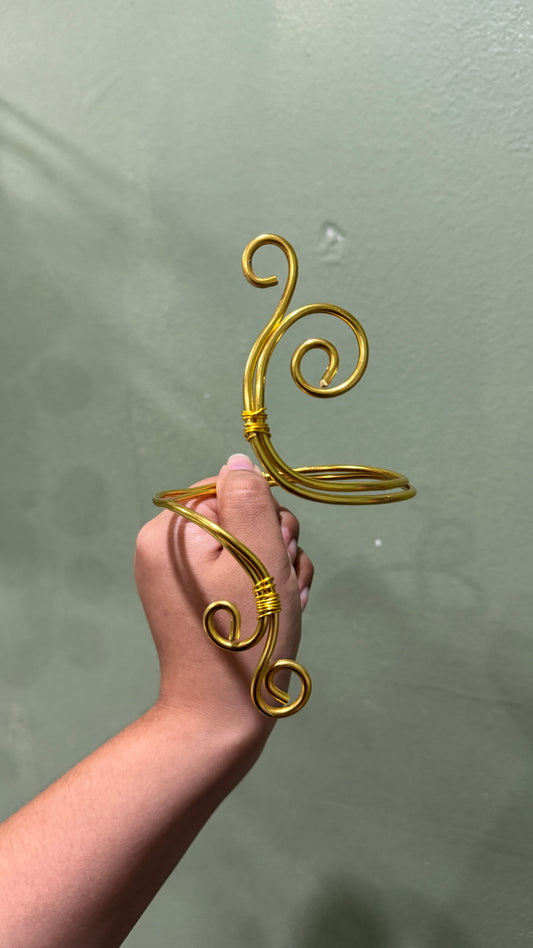 Gold plain arm cuff