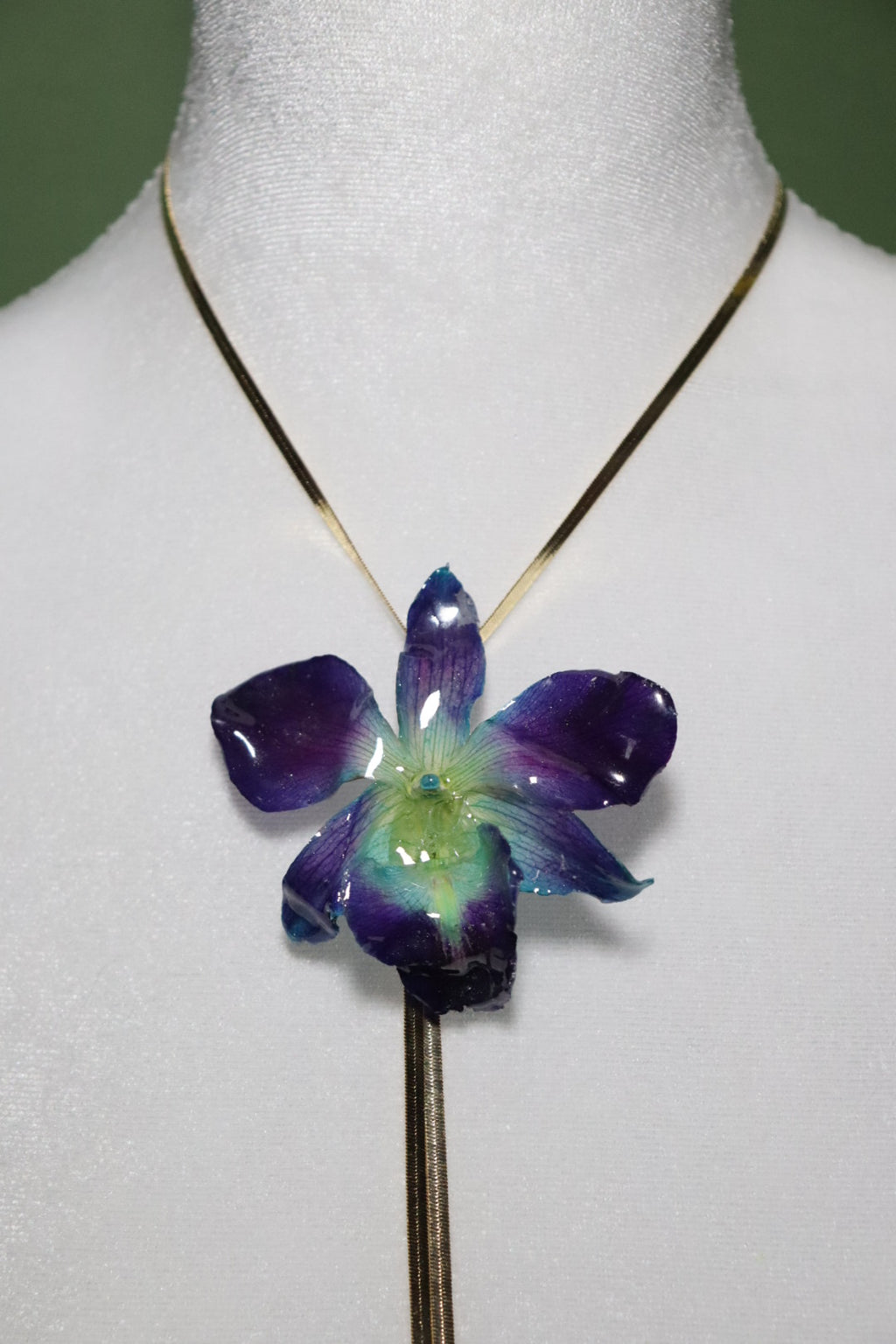 Blue Y Necklace