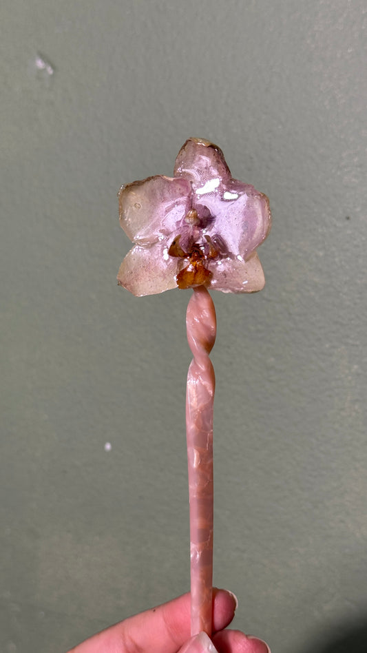 Hair sticks pink