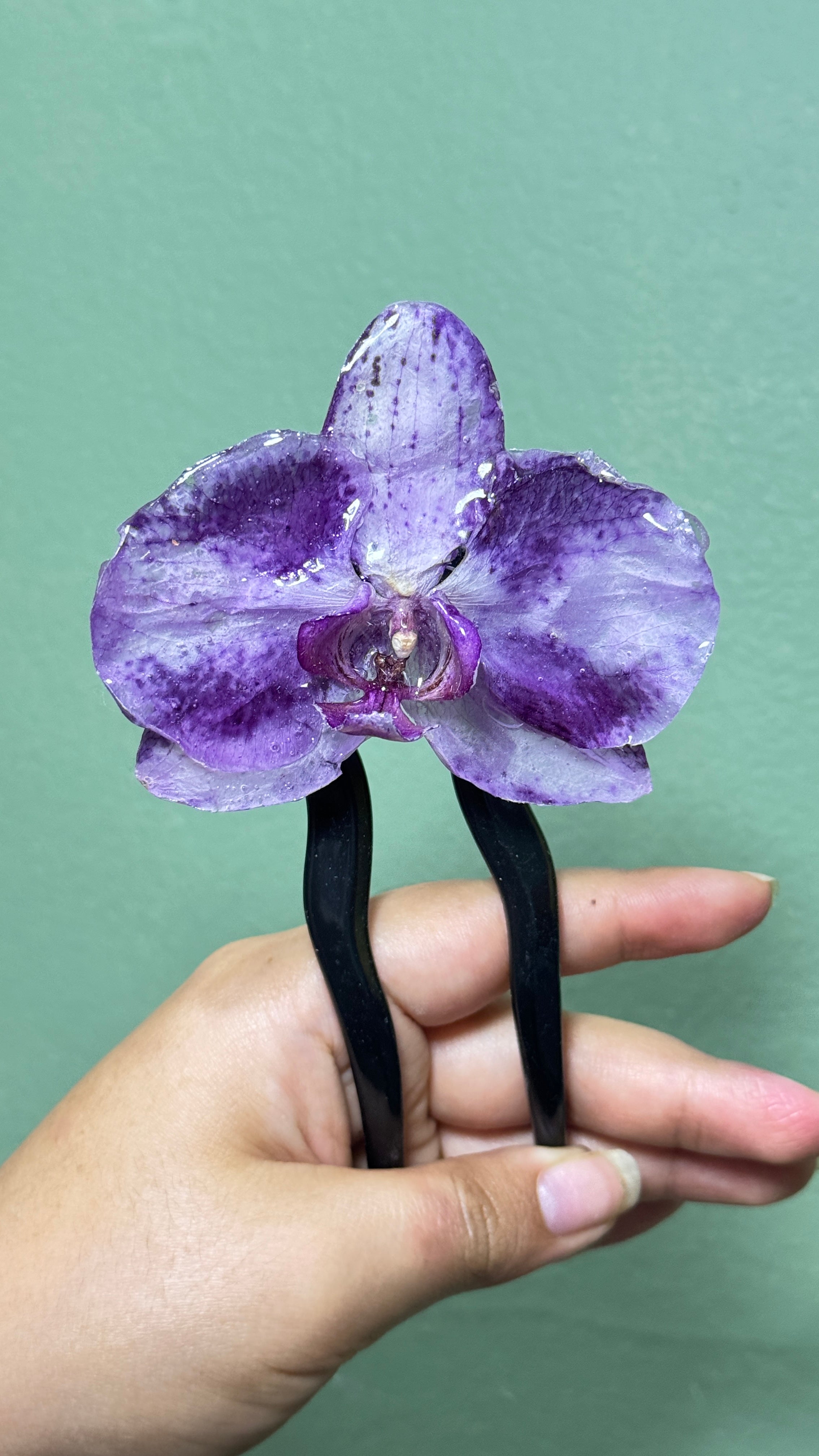 Purple French clip