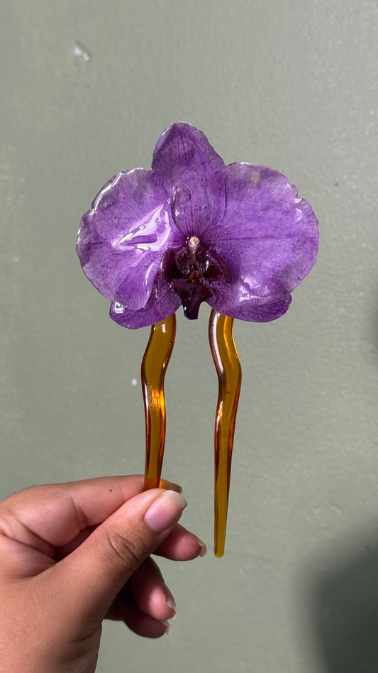 Big French clip purple