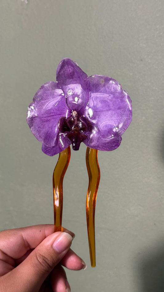 Big French clip purple