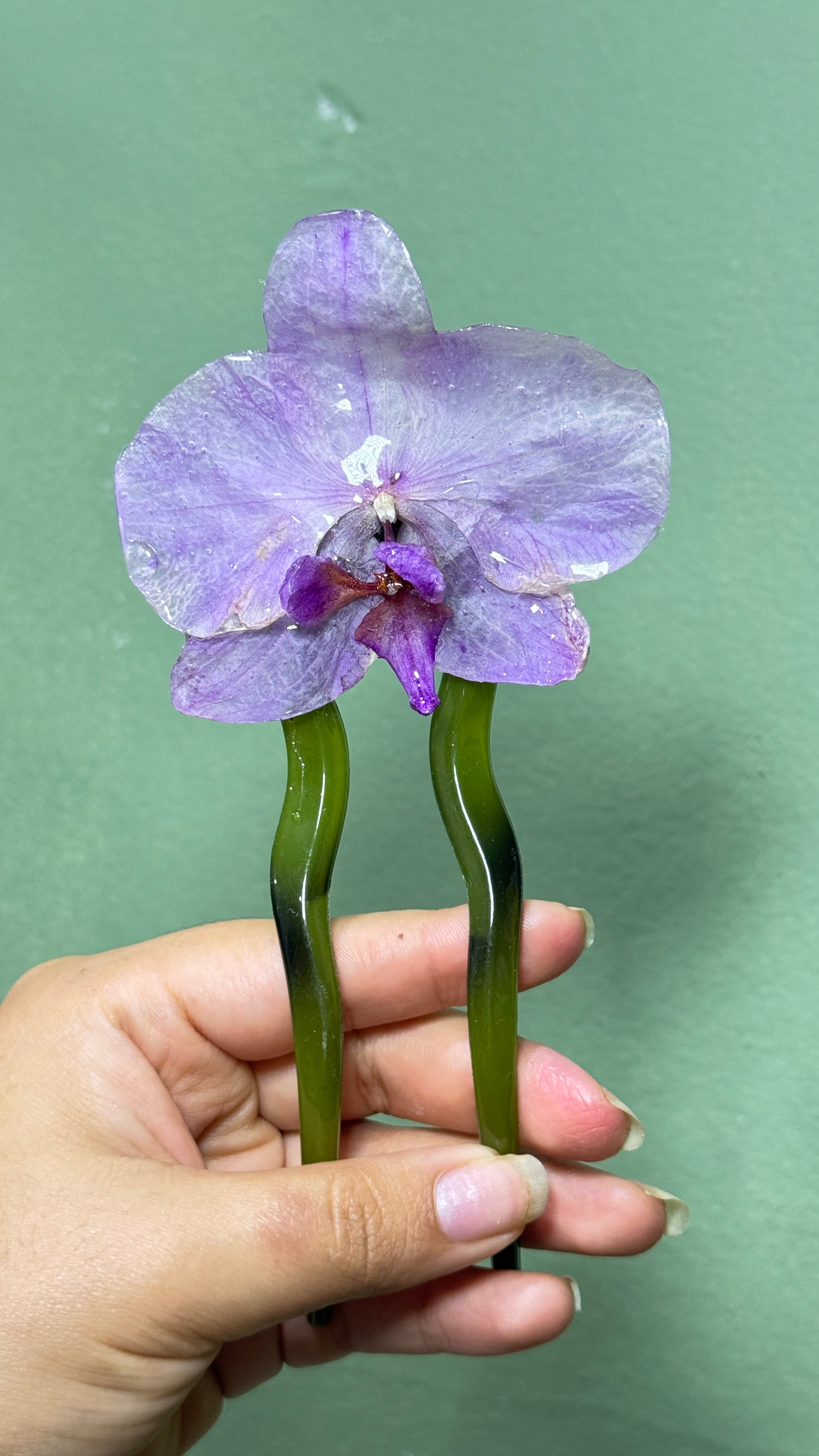 Purple French clip