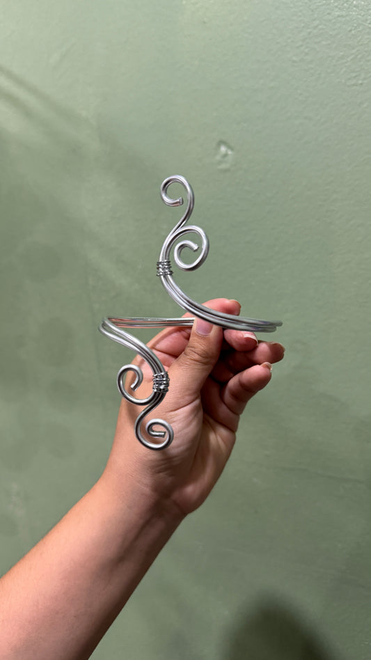 Silver plain armcuff