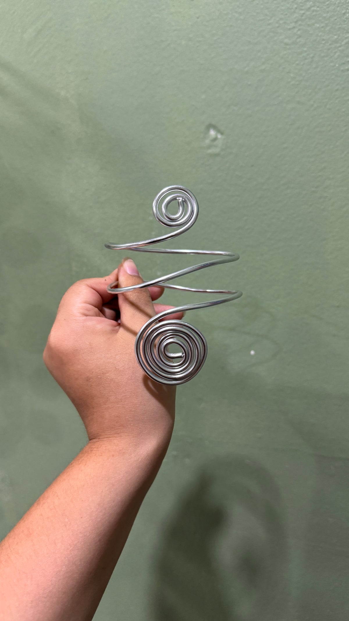 Silver plain arm cuff