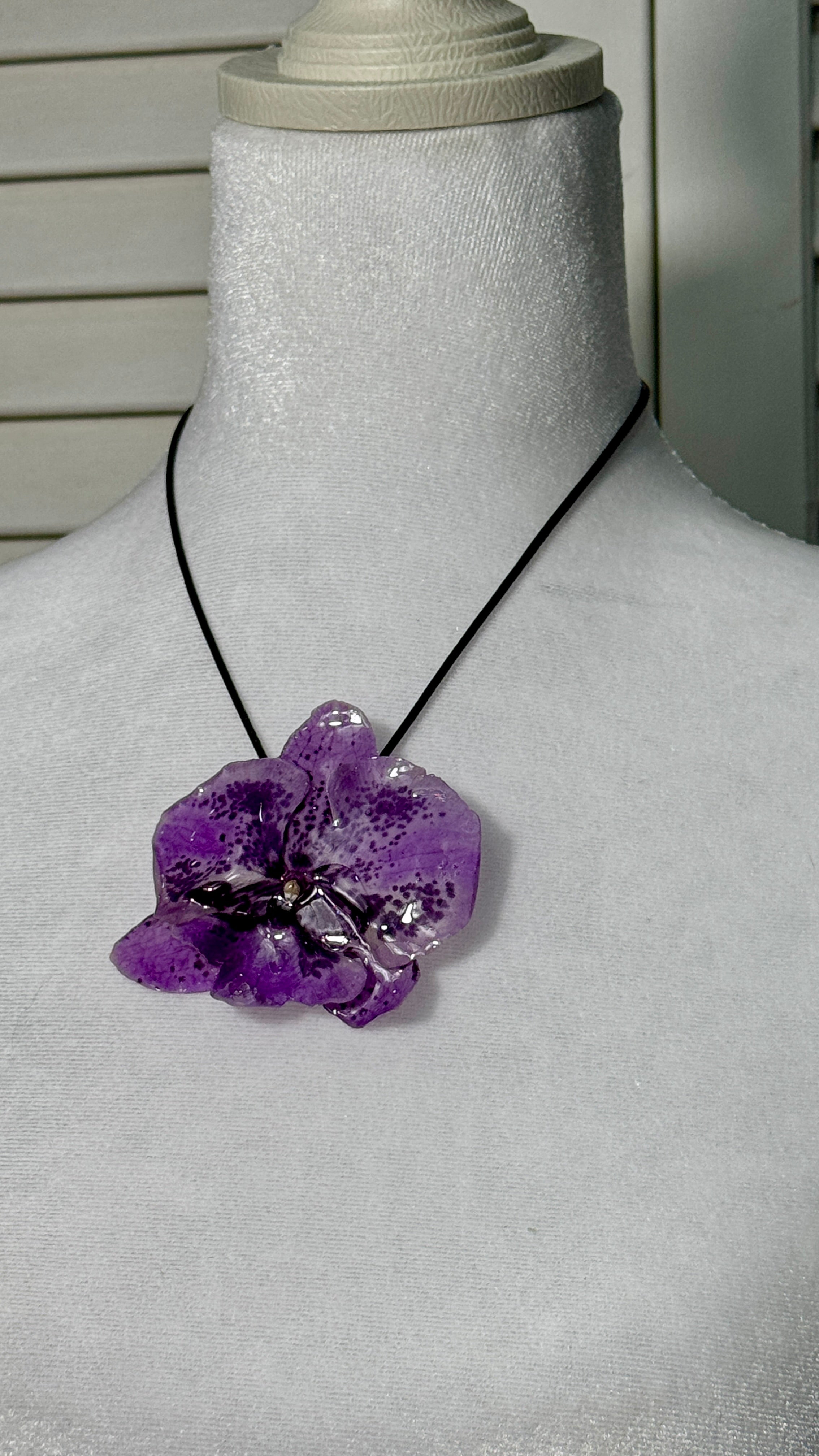 Necklace black cord 9