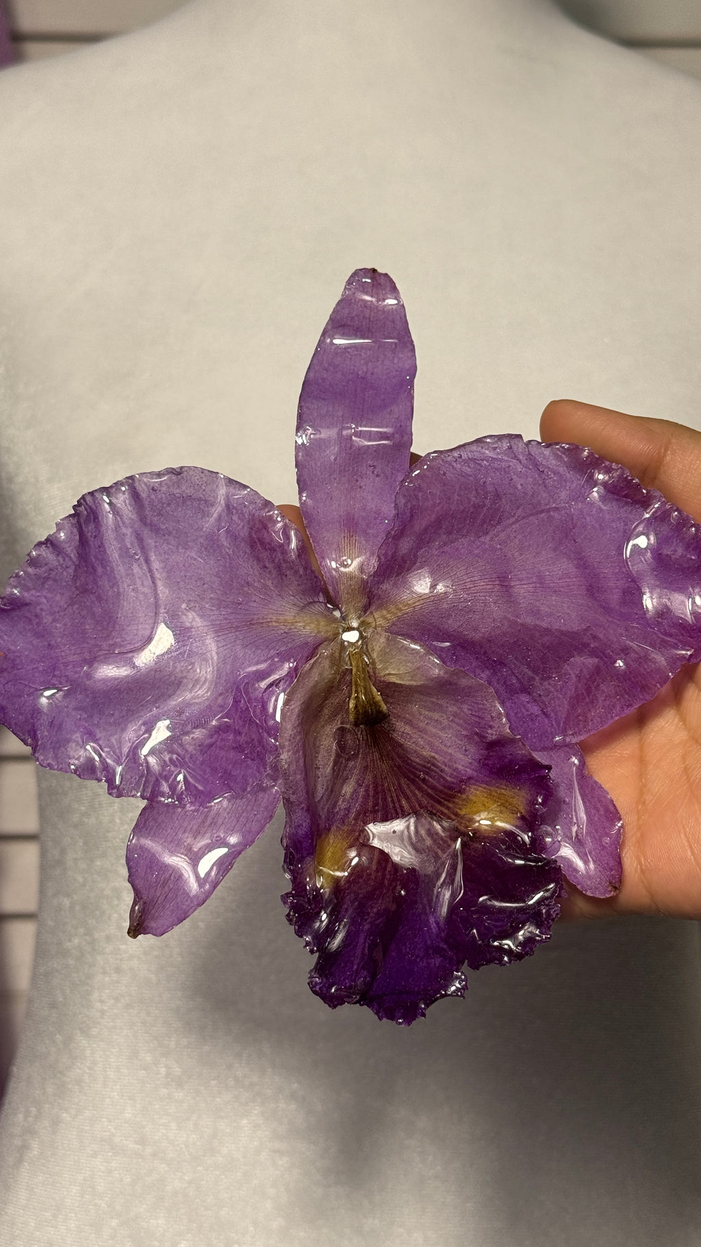 Big cattleya clip+necklace