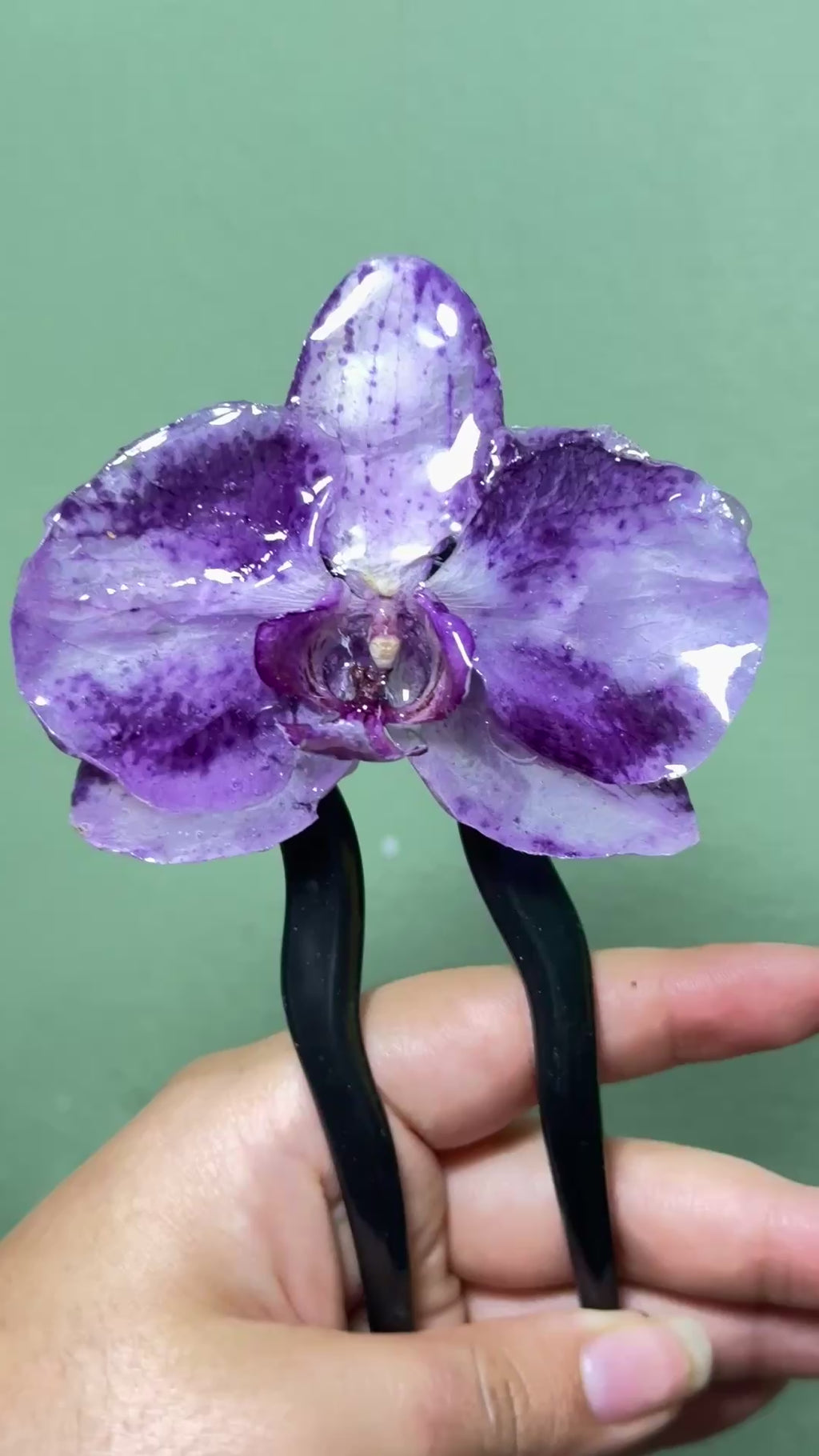 Purple French clip